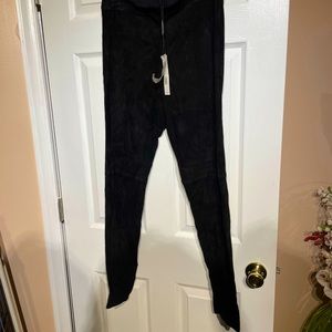 Suede leather Elie Tahari Leggings